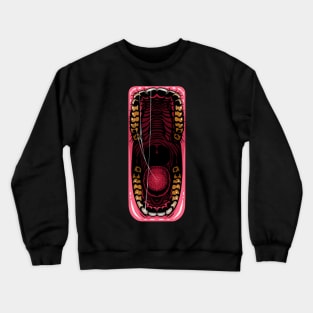 Rectangular mouth Crewneck Sweatshirt